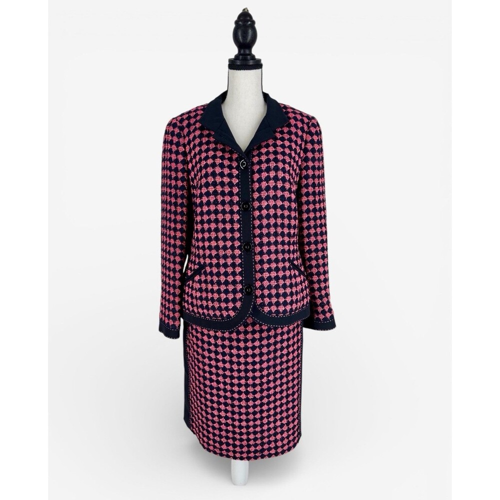 Carlisle Pink Tweed‎ Skirt 4 & Jacket 8 2 Piece Set Outfit
